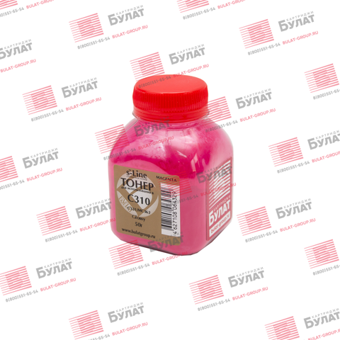 Тонер БУЛАТ s-Line 44469715 (Glossy) для Oki C310, C331, MC362 (Пурпурный, банка 50 г)