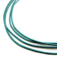 Канитель мягкая, гладкая KAN/MD, 0,7 мм глянец, яркая бирюза