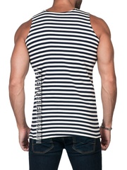 Купить настоящую майку-тельняшку - Магазин тельняшек.ру 8 -800-700-93-18Майка-тельняшка ВМФ (темно-синяя/суровая полоса) ИНТЕРЛОК ГОСТ Минобороны в Магазине тельняшек