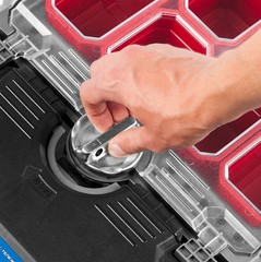 ЗУБР МЕГАБОКС-24, 616 х 378 х 415 мм, (24?), пластиковый ящик-тележка для инструментов, Профессионал (38133-24)