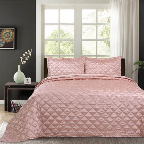 Покрывало 240x260 и 2 наволочки 50х70 Sofi De MarkO Паола розовое