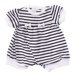 Munecas Antonio Juan Одежда для кукол и пупсов 40 - 45 см, боди-комбинезон в полоску, шапка с помпонами (91042-38)