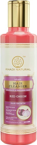 Khadi Hair Cleanser RED ONION Sulphate Paraben Free, Khadi Natural (Кхади шампунь КРАСНЫЙ ЛУК БЕЗ СУЛЬФАТОВ И ПАРАБЕНОВ, Кхади Нэчрл), 210 м