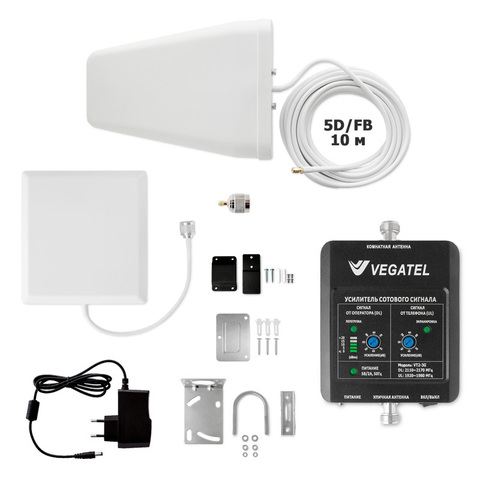 Усилитель сотовой связи VEGATEL VT2-3G-kit (дом, LED)