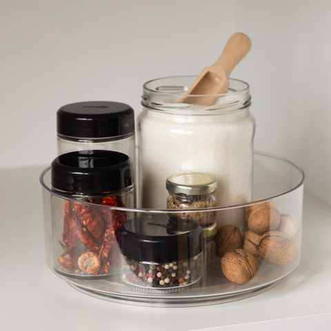 Органайзер круглый Raido, 23х23х9 см, прозрачный