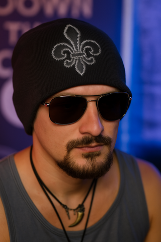 Шапка из хлопка BST0001 с кожей кенгуру 7.17 Studio Luxury