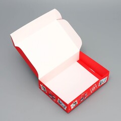 Коробка складная одиночная Прямоугольник, Новогодняя почта, Олень, 21*15*5 см