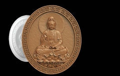 Силиконовый молд камея в оправе 