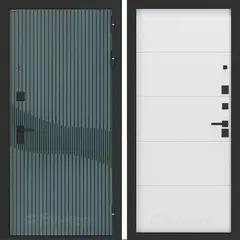 Входная металлическая дверь Бункер BN-13 Веллюто верде / ФЛ - 649 Белый софт, без текстуры софт