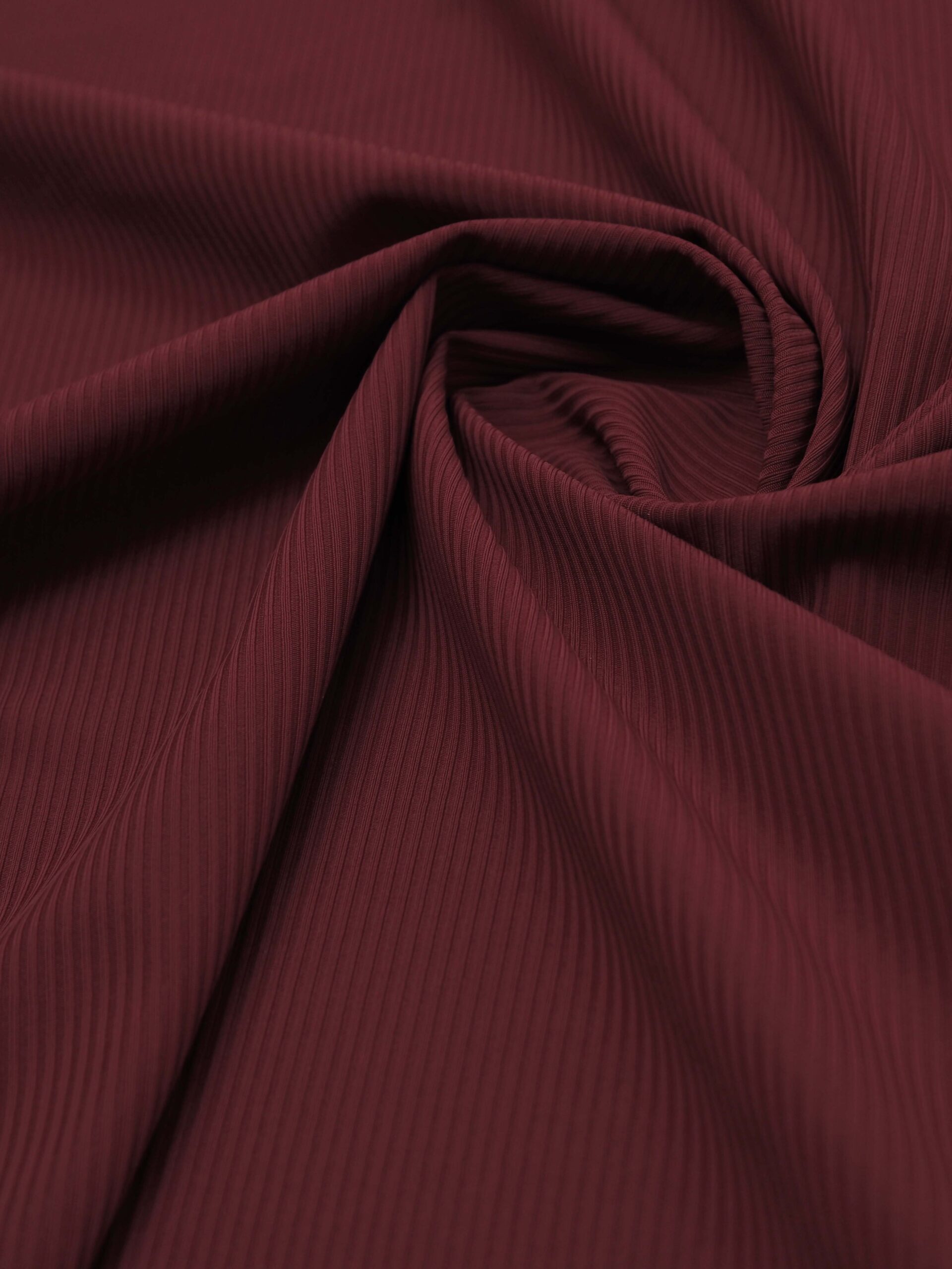 Микрофибра бельевая в рубчик матовая эластичная цвет бордово-кирпичный метражом