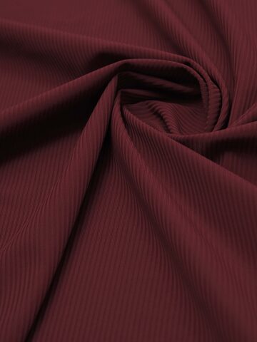 Микрофибра бельевая в рубчик матовая эластичная цвет бордово-кирпичный метражом