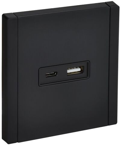 FORTE&PIANO Роз. USB A+C 3,1А FP150M чер. IEK