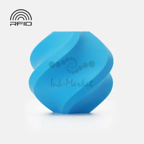 Пластик для 3D-печати Bambu Lab PLA Tough+, 1.75 мм, 1 кг, голубой (Cyan), на катушке, A10-B0-1.75-1000-SPL