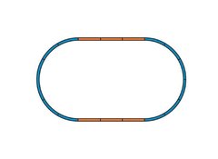 SmartControl light Стартовый набор с электровозом BLS Re 485 и 3-мя грузовыми вагонами, рельсы на подложке