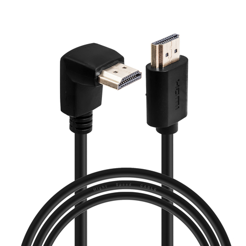 Кабель Г-образный HDMI (m) - HDMI (m) (папа-папа) 1.8м (Черный)