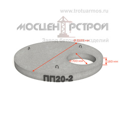Плита перекрытия колодца ПП20-2 (усиленная)