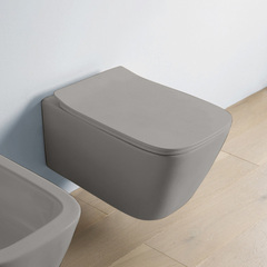 ASV003 15 00 Artceram A16 Унитаз подвесной, 52,5х36см, безободковый, с крепежом, цвет: grigio oliva фото