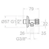 Ramon Soler 1288 Кран запорный настенный 1/2" с автоматическим клапаном Хром
