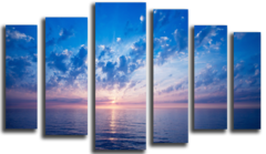 Модульная картина "Рассвет на море"