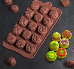 Форма для льда и шоколада, 15 ячеек, 21х10х1,5 см 