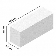 Газоблок ВКБ 625x200x250 D500