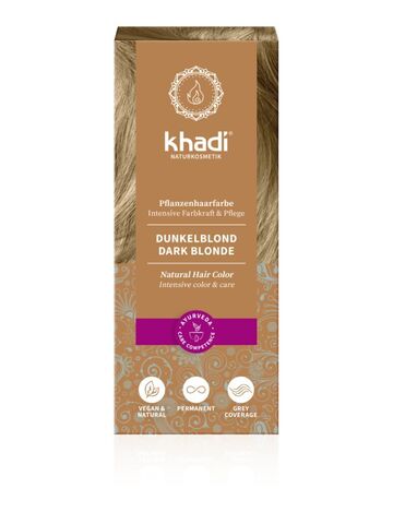 ТЕМНЫЙ БЛОНД натуральная краска для волос Khadi Naturprodukte, 100 гр