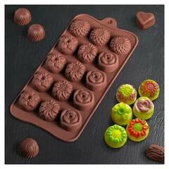 Форма для льда и шоколада, 15 ячеек, 21х10х1,5 см 