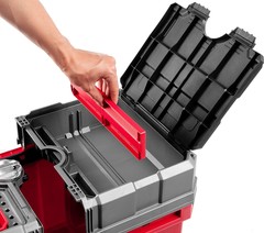 ЗУБР МЕГАБОКС-24, 616 х 378 х 415 мм, (24?), пластиковый ящик-тележка для инструментов, Профессионал (38133-24)