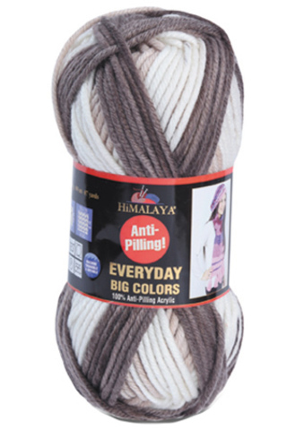 Пряжа Everyday Big  Colors, 100г, 80м, 100%антипилинг акрил (цена за уп.)