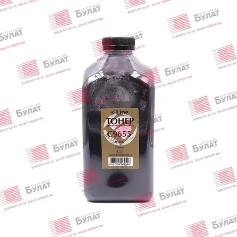 Тонер БУЛАТ s-Line 43837136 (Glossy) для Oki C9655 (Чёрный, банка 425 г)