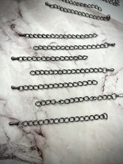 Удлинительная цепочка с подвеской - gunmetal - 8 см.