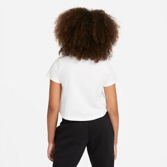 Футболка для девочки Nike Sportswear Crop Futura Tee - white/black/black