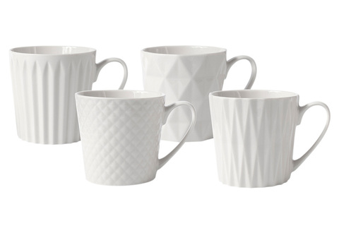 Набор кружек 4шт 380мл Maxwell & Williams Nova белый