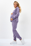 Утепленный спортивный костюм для беременных и кормящих 16027 сирень