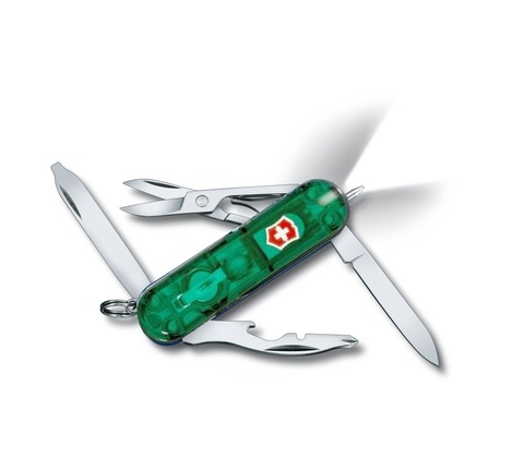 Нож-брелок Victorinox Midnite  Manager Emerald, 58 mm, Translucent Green (0.6366.T4)