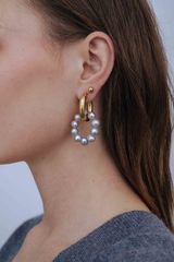 Подвеска Кольцо из жемчуга / dark pearl /