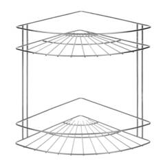 67-0-651 Полка для ванной угловая 2 яруса гальваника цинк,цвет хром (РемоКолор)