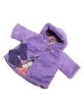 Двусторонняя шуба с баской - Сиреневый / листочки. Одежда для кукол, пупсов и мягких игрушек.