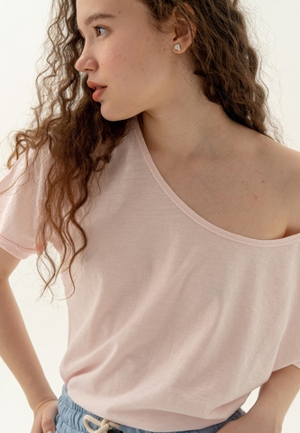 Футболка оверсайз Bowery NYC Slub Lady Pink