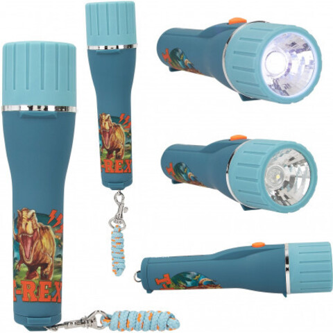 Dino World Taschenlampe mit Timer blue