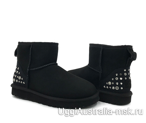 UGG Women’s Classic Mini Studded Bling Black