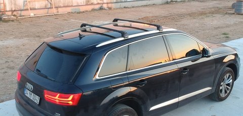 Багажник Turtle Air3 чёрный в штатные места Audi Q7 2015-...