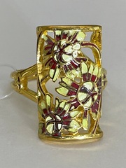 Ирисы  (кольцо  из серебра)