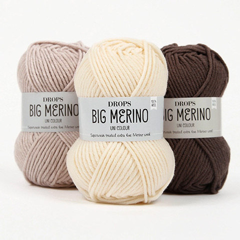 DROPS BIG MERINO (100% шерсть, 50гр/75м)