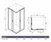 Душевой уголок ALEX BAITLER AB1490С1 90х90 / прозрачное стекло / без поддона