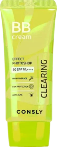 Consly BB Cream Effect Photoshop Clearing Матирующий BB-крем с эффектом фотошопа SPF50/PA++++ Натуральный бежевый