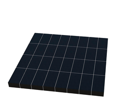 Варианты бетонных оснований с плиткой, верх с торцем под Ритуальный комплекс 2,4м х 2,4м