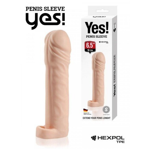 Насадка-удлинитель Yes! с втулкой, S, длина 16 см, диаметр 4.5 см