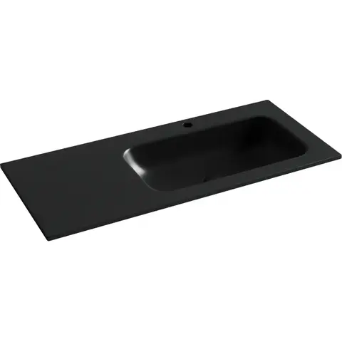 Ceramica Nova CN7015MB CN7015MB Раковина накладная Element с отверстием под смеситель 1010*457*137мм, чаша справа, цвет чер