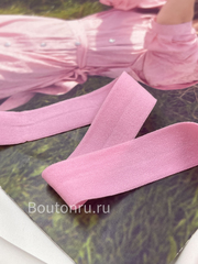 Эластичная косая бейка розовая 20 мм